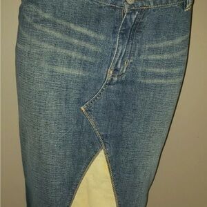 Buffalo David Bitton Denim Straight Pencil Denim Skirt Size 29 Knee Length